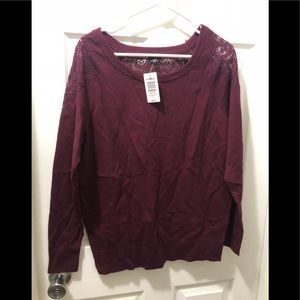 Torrid Burgundy lightweight sweater size 1